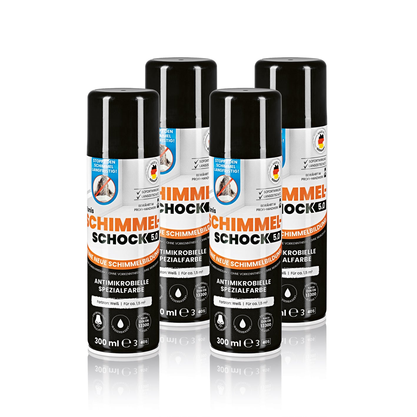 Schimmelspray - 4er-Set (4x 300 ml) für 6 m2