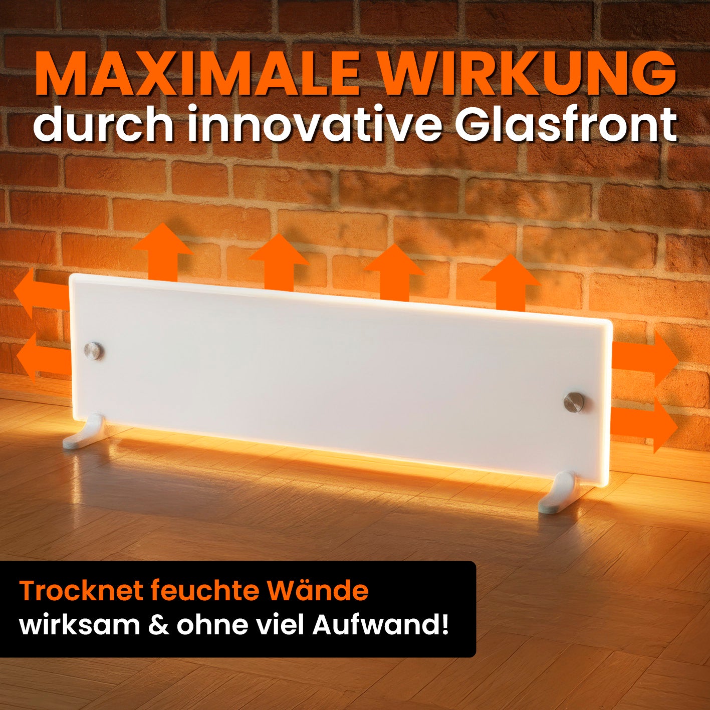 Glaspanel Anti-Schimmel-Heizung