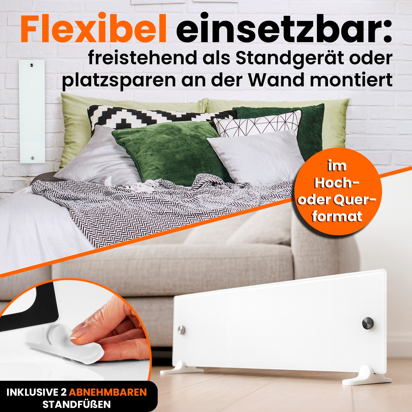 Glaspanel Anti-Schimmel-Heizung