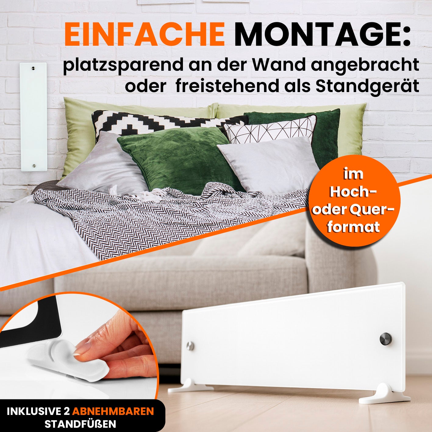 Glaspanel Anti-Schimmel-Heizung