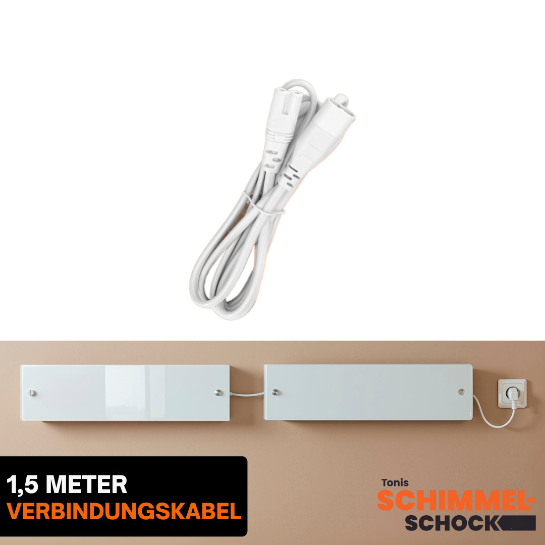 1,5 Meter Verlängerungskabel Anti-Schimmel-Heizung Glaspanel