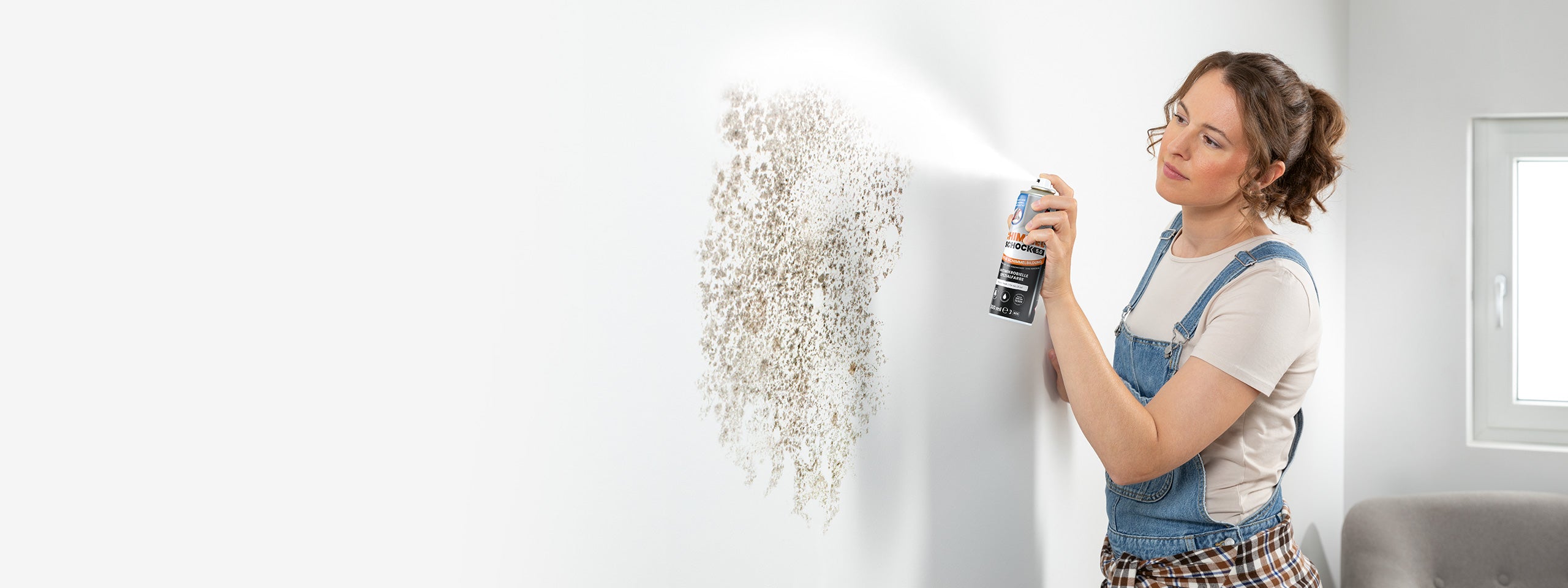 Tonis Schimmelschock Spraydose in Anwendung