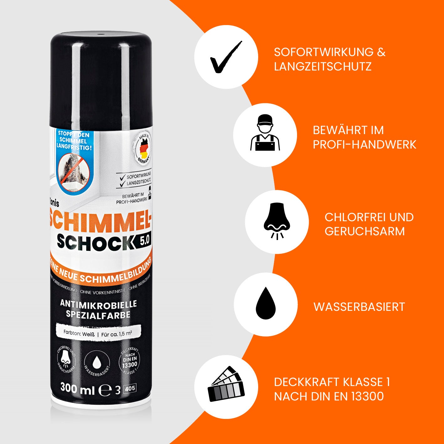 Schimmelspray - (1x 300 ml) für 1,5 m2
