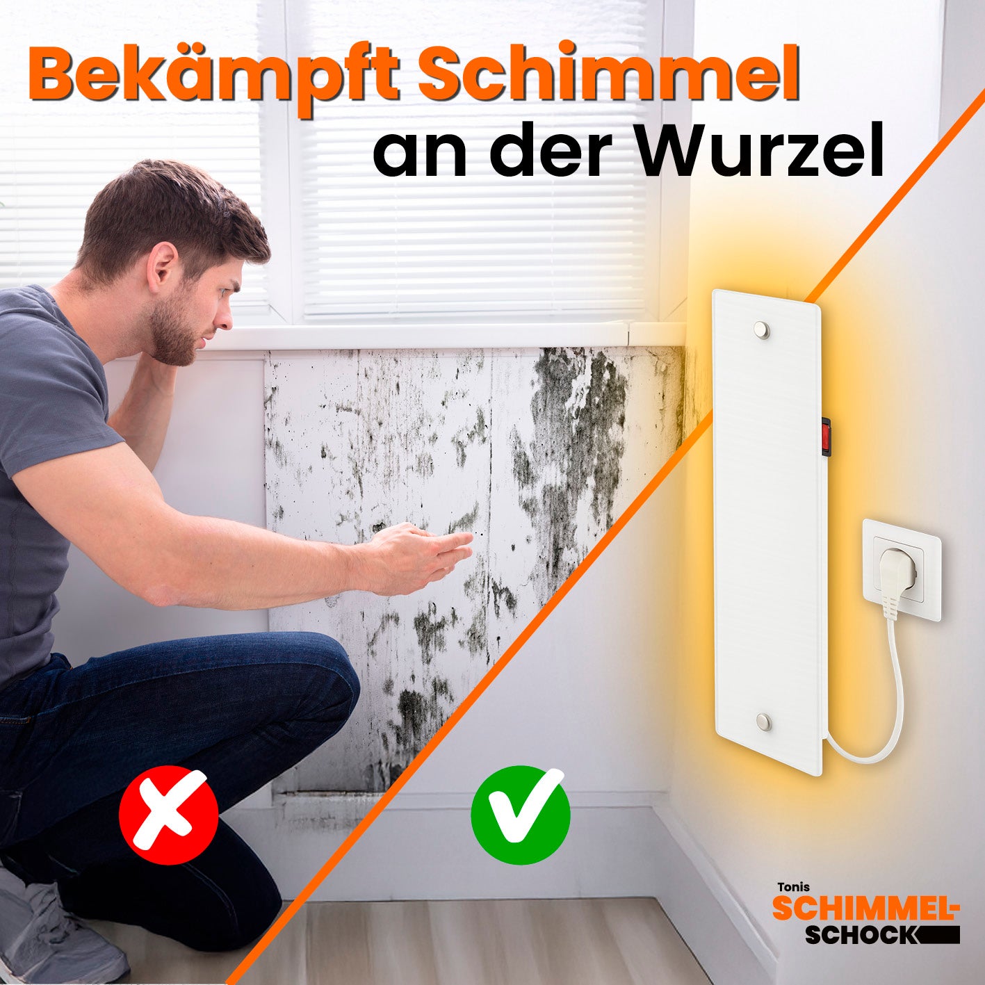 Glaspanel Anti-Schimmel-Heizung