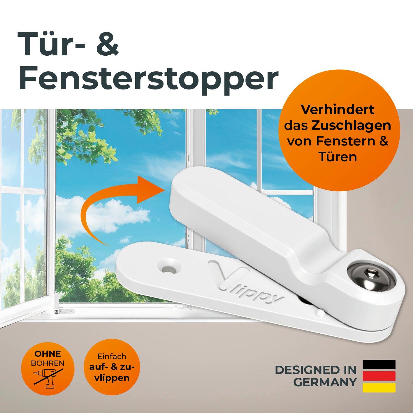 2 Tür- & Fensterstopper (1x 2er Set)