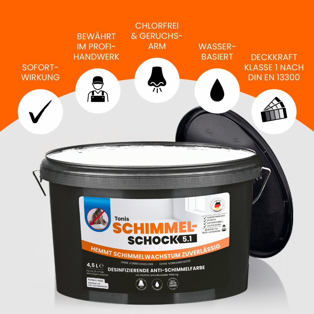 Schimmelfarbe 5.1 - Gebinde 4,5L für 18 m2