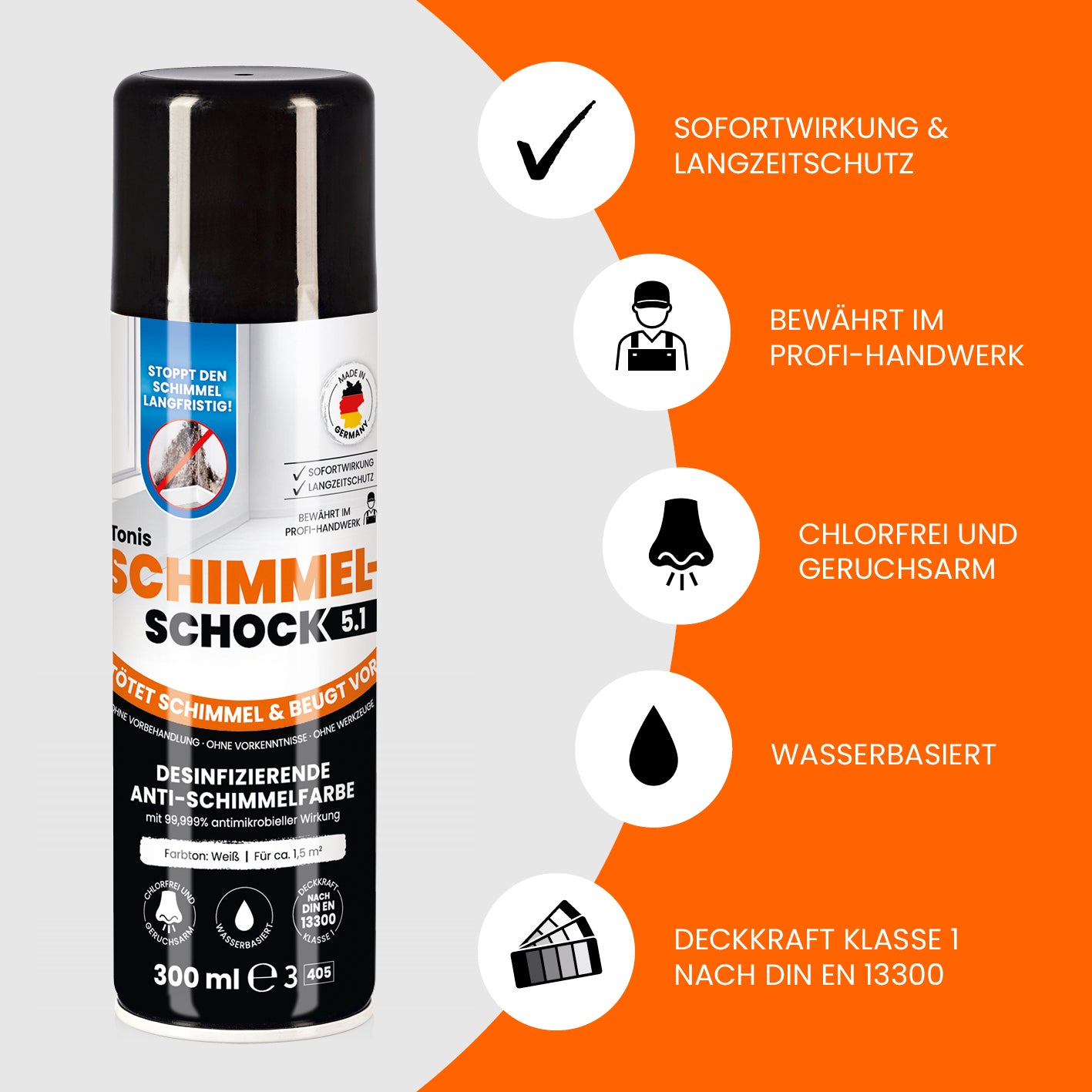 Schimmelspray 5.1 - 2er-Set (2x 300 ml) für 3 m2