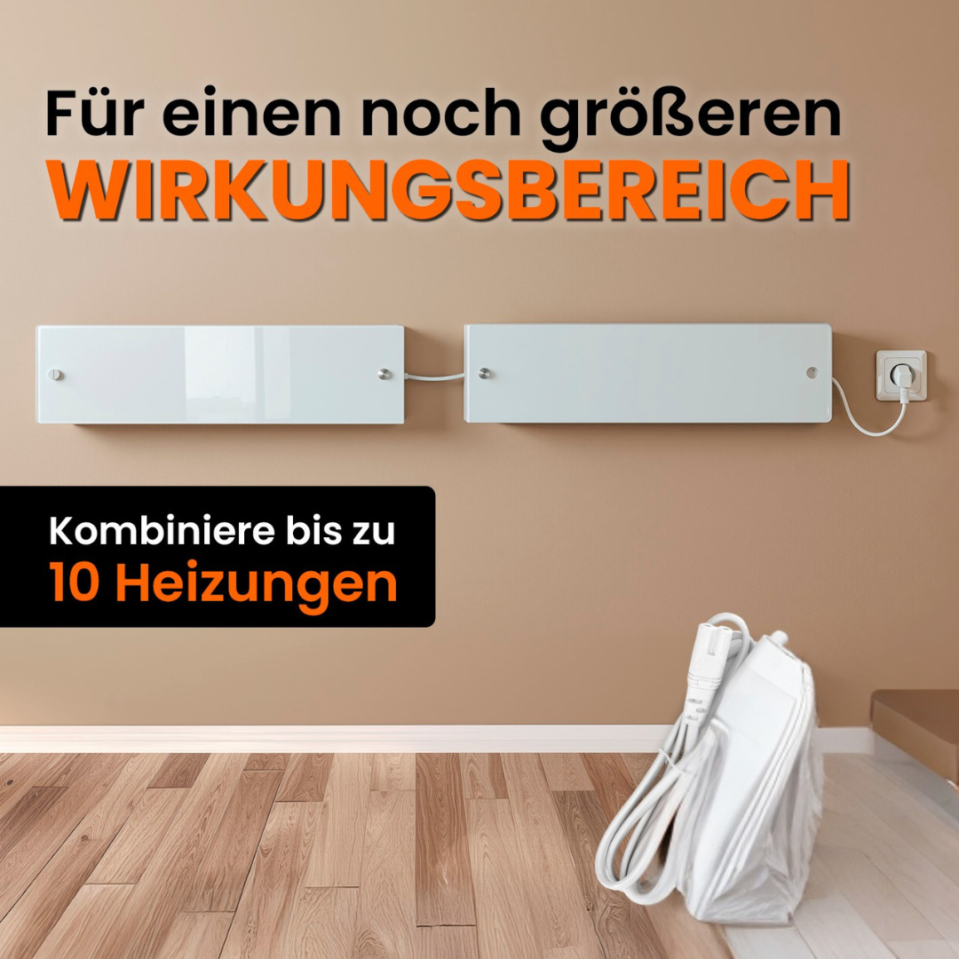 2er Set Glaspanel Anti-Schimmel-Heizung inkl. Verbindungskabel